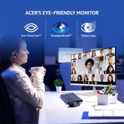 Acer SA272E 27 Inch Full HD IPS Ultra Slim (7.2mm Thick) Backlight LED LCD Monitor | Zero Frame | 100Hz Refresh | 1 MS VRB | AMD Free Sync | 1xHDMI 1xVGA | Stereo Speakers | Eye Care | White