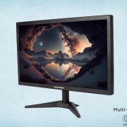 Blue Feather BT19HD 19″ inch HD LED Monitor (1366×768) Auto-Resolution Pixels, with Built in Speaker, HDMI & VGA Ports, Wall Mountable Monitor (Black)