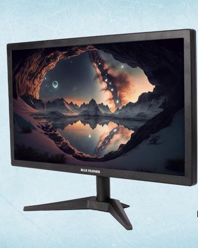 Blue Feather BT19HD 19″ inch HD LED Monitor (1366×768) Auto-Resolution Pixels, with Built in Speaker, HDMI & VGA Ports, Wall Mountable Monitor (Black)