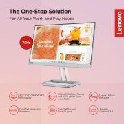 Lenovo L-Series 22 inch (54.6cm) | FHD IPS Ultraslim Monitor| 75Hz, 99% sRGB, 4ms, AMD FreeSync, HDMI 1.4, VGA, 2X3W Speakers,Tilt Stand, for Home & Office use, 3 Year Warranty,Grey, L22i-40