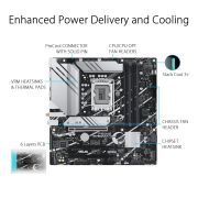 ASUS Prime B760M-A WiFi Intel LGA 1700 mATX Motherboard with PCIe 4.0, DDR5, Two M.2 Slots, 2.5Gb Ethernet, Wi-Fi 6, DisplayPort, HDMI, SATA 6Gbps, Rear USB 3.2 Gen 2, Front USB 3.2 Gen 1 Type-C