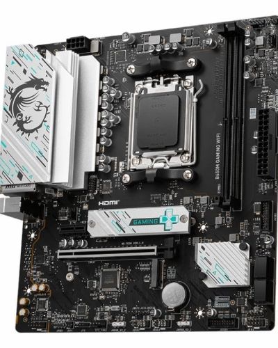 MSI B650M Gaming WiFi Motherboard, mATX – Supports AMD Ryzen 7000 Series Processors, AM5 – DDR5 Memory Boost 7800+ MHzOC, PCIe 4.0 x16, M.2 Gen4