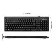 ZEBRONICS Zeb- K35 USB Wired Keyboard with Rupee Key, Spill-Proof and Slim Design (Black)