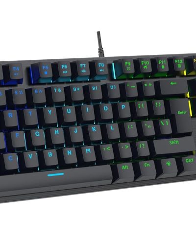 TAG Gamerz Illume USB Gaming Mechanical Keyboard | 25 Anti-Ghosting Keys | Doubleshot Injection Key Caps | Rainbow RGB LED | 11 Lighting Modes | 50M Clicks | Windows Lock Key for Desktop, PC Gamers