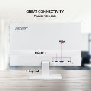 Acer HA270 G 27 Inch Full HD IPS Ultra-Thin (6.6mm) Backlight LED LCD Monitor | Rapid 120Hz Refresh Rate | 1 MS VRB Response | AMD Free Sync | 1xHDMI 1xVGA | Stereo Speakers | Eye Care | White