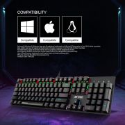 Ant Esports MK3200 V2 Wired Mechanical RGB Backlit Gaming Keyboard with 104 Anti ghosting Keys & Outemu Red Switches-Black