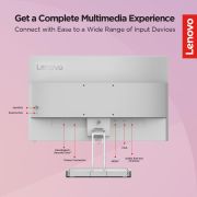 Lenovo L-Series 22 inch (54.6cm) | FHD IPS Ultraslim Monitor| 75Hz, 99% sRGB, 4ms, AMD FreeSync, HDMI 1.4, VGA, 2X3W Speakers,Tilt Stand, for Home & Office use, 3 Year Warranty,Grey, L22i-40