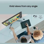 Samsung 24-inch (60.46cm) FHD, IPS, 100 Hz, 1920 x 1080 Flat Monitor, Bezel Less Design, AMD FreeSync, Flicker-Free, HDMI, Display Port (LS24C330GAWXXL, Black)