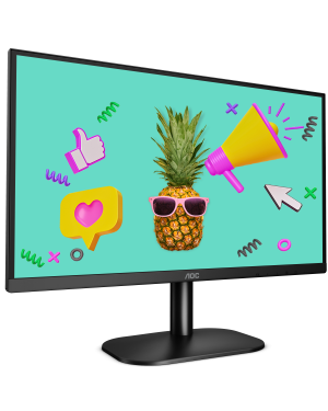 AOC 27B2H 68.58 cm (27″) LED 1920 x 1080 Pixels Ultra Slim Monitor which is 3 Sided Frameless with IPS Panel HDMI/VGA Port, Full HD, Free Sync, 75Hz Refresh Rate, Adjustable Stand, Flicker Free, Black