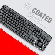 Intex Classy Wired Keyboard with 8 Million Clicks| Anti-Slip | Durable and Strong ABS Material | Retractable Stand | UV Coated Keys | 1.2m Cable (Black)