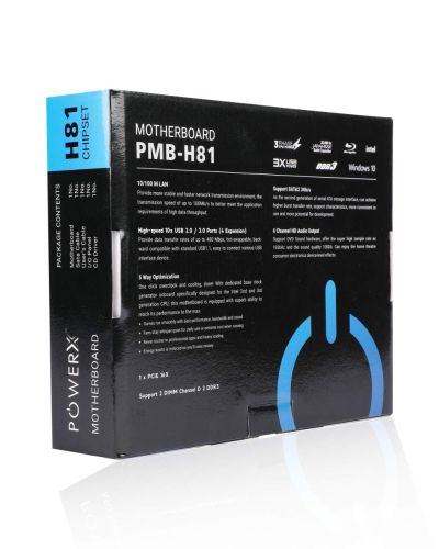 POWER X POWERX Pmb H81 Lga1150 Socket Support Motherboard, micro atx, ddr_3