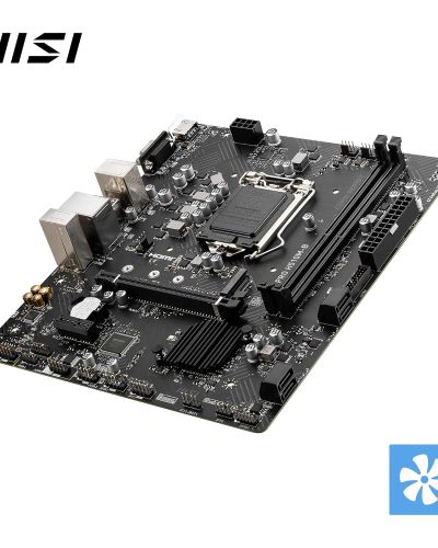 MSI PRO H510M-B Motherboard, Micro-ATX – Supports Intel Core 10th Gen Processors, LGA 1200-2 x DIMMs, 1 x PCIe 3.0 x16, USB 3.2 Gen1, 1G LAN, HDMI 1.4