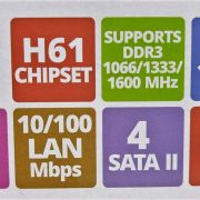 Zebronics H61 Motherboard ATX Intel LGA 1155 Socket | 6USB,1VGA,1LAN,1Audio,1HDMI Port, DDR3