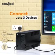 FRONTECH UPS Electra Plus 600VA/360W, Uninterrupted Power Supply System, Maintenance Free Battery, LED Indicator, Power Backup & Protection for Home/Office PC, Desktop and Other Electronics, (2564)