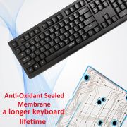 Rapoo NK1800 Spill Resistance Wired USB Keyboard