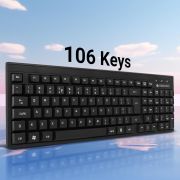 ZEBRONICS Zeb- K35 USB Wired Keyboard with Rupee Key, Spill-Proof and Slim Design (Black)