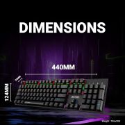 Ant Esports MK3200 V2 Wired Mechanical RGB Backlit Gaming Keyboard with 104 Anti ghosting Keys & Outemu Red Switches-Black