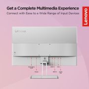 Lenovo L-Series 27 inch (68.6cm) FHD IPS Ultraslim Monitor| 100Hz, 99% sRGB, 4ms, AMD FreeSync, 2X HDMI 1.4, VGA, 2x3W Speakers, Tilt Stand: Home & Office use, 3 Year Warranty, Cloud Grey, L27i-40