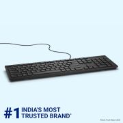 Dell KB216 Wired Multimedia Keyboard – Full-Size Layout with USB Interface, Chiclet Keys, Spill Resistance with 3 Indicator Lights| Plug and Play| Hot Keys: Volume, Mute, Play/Pause, Backward, Forward