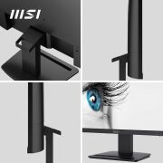 MSI PRO MP243 23.8 Inch Full HD Office Monitor – 1920 x 1080 IPS Panel, 75 Hz, Eye-Friendly Screen, Built-in Speakers, Accessory Slot, HDMI, DP