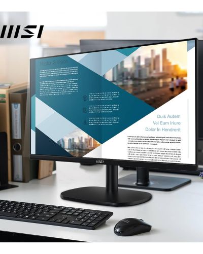 MSI PRO MP245V 23.8 Inch Full Hd LCD Office Monitor – 1920 X 1080 Va Panel, 100 Hz, Eye-Friendly Screen, VESA Mountable, Display Kit Support, Tilt Adjustable – HDMI 1.4, D-Sub