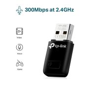 TP-LINK WiFi Dongle 300 Mbps Mini Wireless Network USB Wi-Fi Adapter for PC Desktop Laptop(Supports Windows 11108.187XP, Mac OS 10.9-10.15 and Linux, WPS, Soft AP Mode, USB 2.0) (TL-WN823N),Black