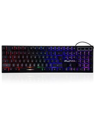 Punta Rainbow RGB Wired Gaming Keyboard with Laser Carved Characters