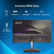 Acer RS242Y 23.8 Inch Full HD IPS Ultra-Thin (6.9mm) Backlit LED Monitor | Color Patterned Back Mood Light | Dual Glass Design, Sleek Metal Frame | 1 MS, 100Hz | 1xHDMI 1xVGA | Speakers | Eye Care