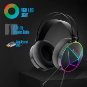 Zebronics Zeb-Blitz USB Gaming Headphone with Dolby Atmos, RGB LED, Windows Software, Simulated 7.1 Surround Sound, 2.4 Meter Braided Cable, Flexible mic, Padded Headband and Ear Cushions(Black)