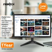 FRONTECH 22 Inch HD LED Monitor | Refresh Rate 60 Hz, 1680 X 1050 Pixels | Wall Mountable Slim & Stylish Design with 16.7M Colors| HDMI & VGA Ports, Built-in Power Supply (MON-0060,Black)