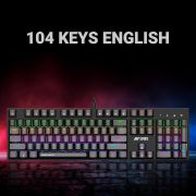Ant Esports MK3200 V2 Wired Mechanical RGB Backlit Gaming Keyboard with 104 Anti ghosting Keys & Outemu Red Switches-Black