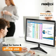 FRONTECH 22 Inch HD LED Monitor | Refresh Rate 60 Hz, 1680 X 1050 Pixels | Wall Mountable Slim & Stylish Design with 16.7M Colors| HDMI & VGA Ports, Built-in Power Supply (MON-0060,Black)