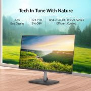 Acer RS242Y 23.8 Inch Full HD IPS Ultra-Thin (6.9mm) Backlit LED Monitor | Color Patterned Back Mood Light | Dual Glass Design, Sleek Metal Frame | 1 MS, 100Hz | 1xHDMI 1xVGA | Speakers | Eye Care