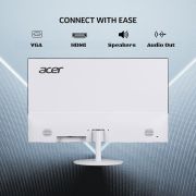 Acer SA272E 27 Inch Full HD IPS Ultra Slim (7.2mm Thick) Backlight LED LCD Monitor | Zero Frame | 100Hz Refresh | 1 MS VRB | AMD Free Sync | 1xHDMI 1xVGA | Stereo Speakers | Eye Care | White