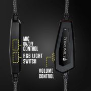 Zebronics Zeb-Blitz USB Gaming Headphone with Dolby Atmos, RGB LED, Windows Software, Simulated 7.1 Surround Sound, 2.4 Meter Braided Cable, Flexible mic, Padded Headband and Ear Cushions(Black)