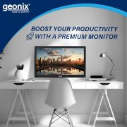 GEONIX PC Monitor (47 cm/18.5 Inch) | Resolution 1366 x 768 | Display Output-VGA & HDMI | LED Display | Power Consumption 21W (Max) | 3 Years Warranty