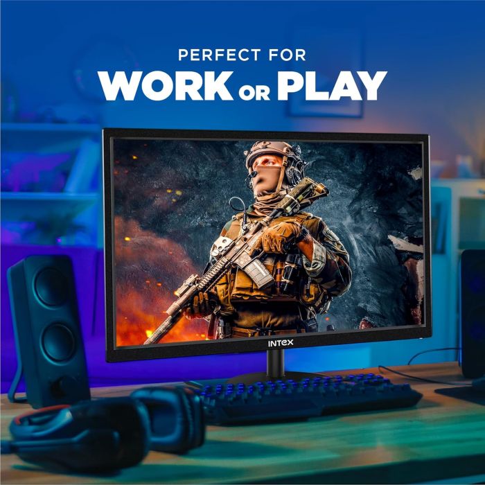 Intex 48.26 cm (19 inch) HD LED Backlit IPS Panel Monitor (IT-1902) with 5ms Response Time, 60 Hz Refresh Rate, Anti-Glare Screen, High Brightness, Realistic Colors for Enhanced Viewing Experience