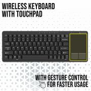 coconut WK18 Bravo Wireless Keyboard with Touchpad, 87 Keys, Gesture Control, Multimedia Keys