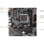 GIGABYTE A620M S2H (AM5/ LGA 1718/ AMD/ A620/ Micro ATX/ 5-Year Warranty/ DDR5/ Single M.2/ PCIe 4.0/ USB 3.2 Gen1/ Realtek 1GbE LAN/Q-Flash Plus/PCIe EZ-Latch/Motherboard)