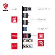 MSI B760M Gaming Plus WiFi Black Motherboard, mATX – Supports 14th/13th/12th Gen Intel Core Processors, LGA 1700 – DDR5 Memory Boost 6800+MHz/OC, 1x PCIe 4.0 x16, 2 x M.2 Gen4, 2.5G LAN