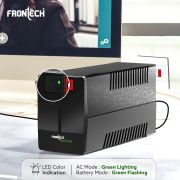FRONTECH UPS Electra Plus 600VA/360W, Uninterrupted Power Supply System, Maintenance Free Battery, LED Indicator, Power Backup & Protection for Home/Office PC, Desktop and Other Electronics, (2564)