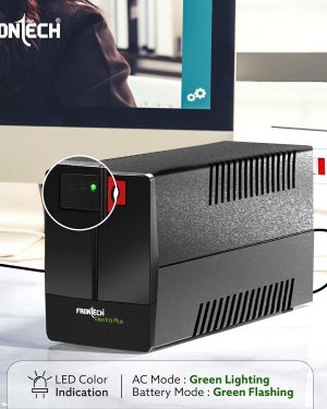 FRONTECH UPS Electra Plus 600VA/360W, Uninterrupted Power Supply System, Maintenance Free Battery, LED Indicator, Power Backup & Protection for Home/Office PC, Desktop and Other Electronics, (2564)