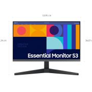 Samsung 24-inch (60.46cm) FHD, IPS, 100 Hz, 1920 x 1080 Flat Monitor, Bezel Less Design, AMD FreeSync, Flicker-Free, HDMI, Display Port (LS24C330GAWXXL, Black)