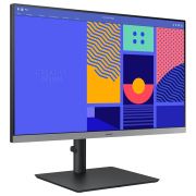Samsung 24-inch Full HD IPS Panel, 1920×1080, 100 Hz, Height Adjustable Stand, Eye Saver Mode & Flicker Free Monitor, AMD FreeSync, Response Time 4 ms, D-Sub, DP, HDMI, USB Hub (LS24C430GAWXXL, Black)