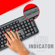 Intex Classy Wired Keyboard with 8 Million Clicks| Anti-Slip | Durable and Strong ABS Material | Retractable Stand | UV Coated Keys | 1.2m Cable (Black)