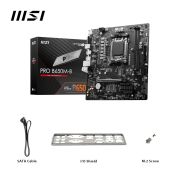 MSI PRO B650M-B Motherboard, Micro-ATX – Supports AMD Ryzen 7000 Series Processors, AM5 – DDR5 Memory Boost 6800+MHzOC, 1 x PCIe 4.0 x16, 1 x M.2 Gen4, 2.5G LAN