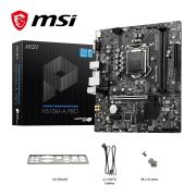 MSI H510M-A PRO Motherboard, Micro-ATX – Supports 11th Gen Intel Core Processors, LGA 1200-2 X DIMMs (3200Mhz), 1 X Pcie 4.0 X16, 1 X M.2 Gen3, USB 3.2 Gen1, 1G LAN, HDMI 2.0B