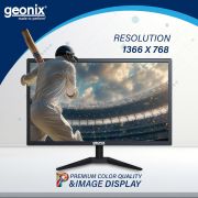 GEONIX PC Monitor (47 cm/18.5 Inch) | Resolution 1366 x 768 | Display Output-VGA & HDMI | LED Display | Power Consumption 21W (Max) | 3 Years Warranty