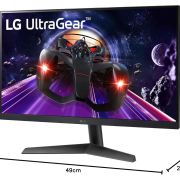 LG Ultragear 24GN60R-B 24-inch Gaming Monitor with IPS Display,1ms GtG, 144Hz, HDR10, AMD FreeSync Premium, Black