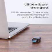 TP-Link Ac1300 USB WiFi Adapter(Archer T3U)-2.4G/5G Dual Band Mini Wireless Network Adapter for Pc Desktop,Mu-Mimo Wi-Fi Dongle,USB 3.0,Supports Windows 11,10,8.1,8,7,Xp/Mac Os 10.15&Earlier,Black
